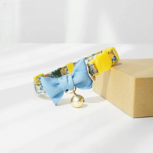 Sky Blue Adjustable Cat Bow Tie Collar