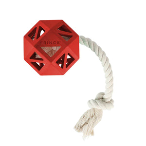Pull My Way Red Rubber/Rope Dog Toy