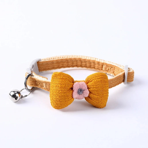 Orange Adjustable Cat Bow Tie Collar
