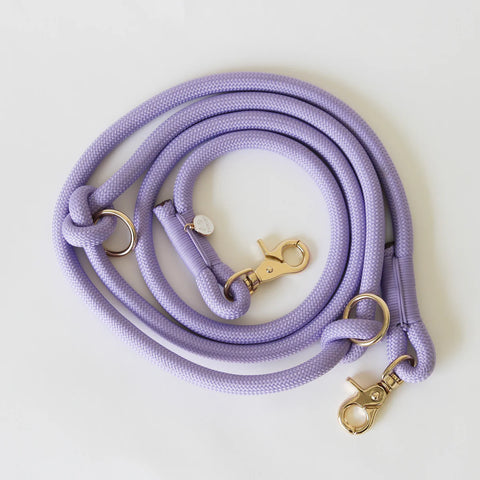 Lavender Hands Free Rope Adjustable Dog Leash