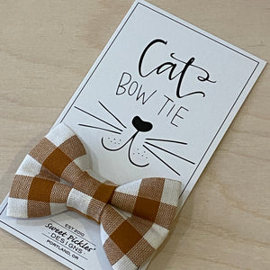 The All Checked Out Cat Bow Tie