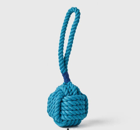 3" Blue Celtic Knot Rope Dog Toy