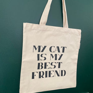 My Cat is My Best Friend Tote Bag