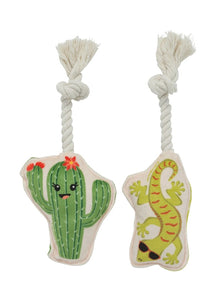 Cactus & Gecko Rope Dog Toy Set