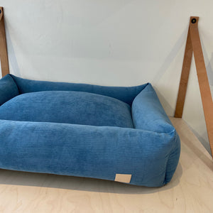 Large Fuzzyard French Blue Corduroy Dog Bed