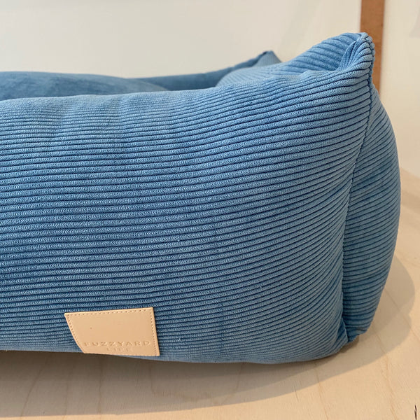 Large Fuzzyard French Blue Corduroy Dog Bed
