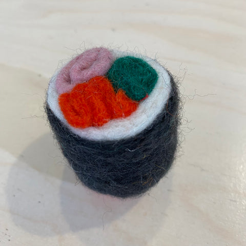 Felted Sushi Cat Toy