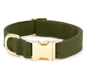 Olive Adjustable Dog Collar
