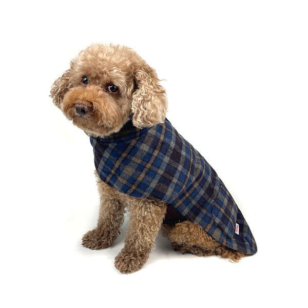 Burgundy/Plaid Reversible Winter Dog Coat