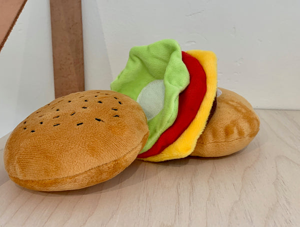 PLAY Hamburger Squeaky Toy