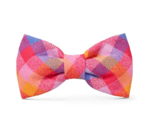 Sunset Flannel Dog Bow Tie