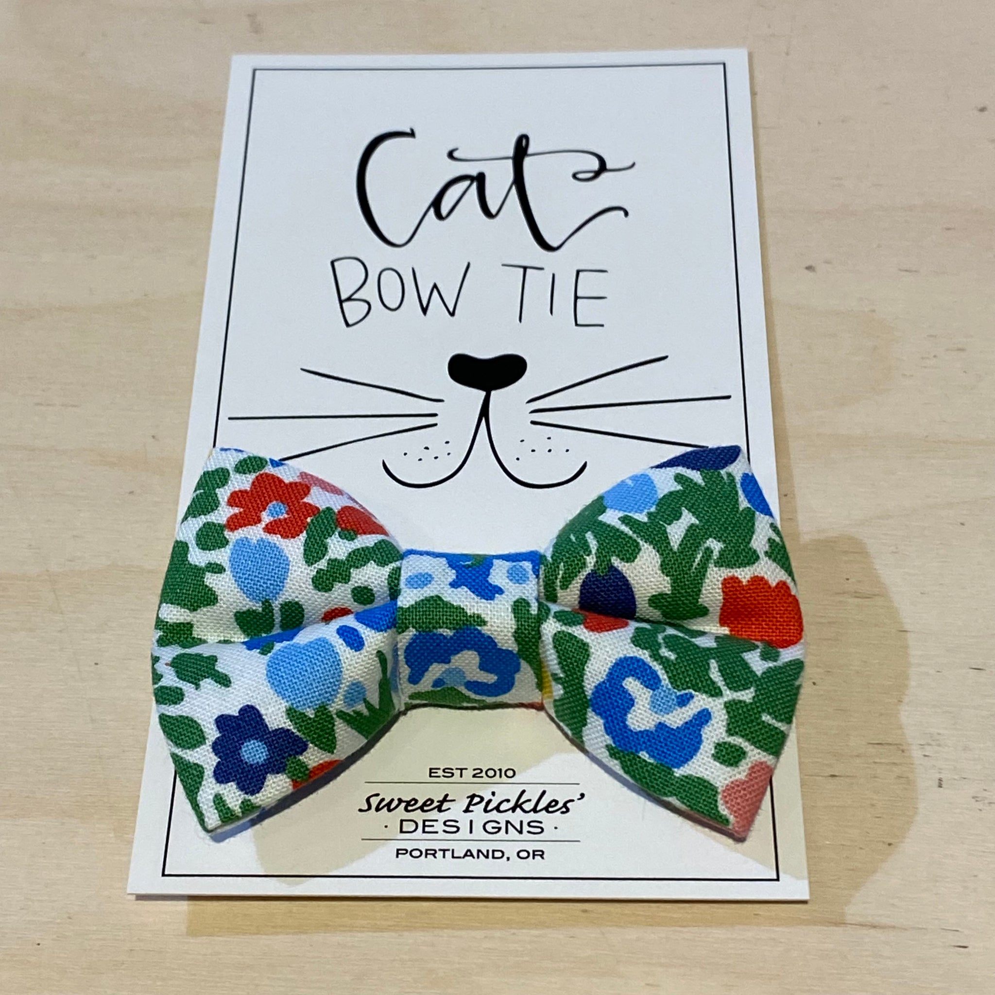 Spring Floral Cat Bow