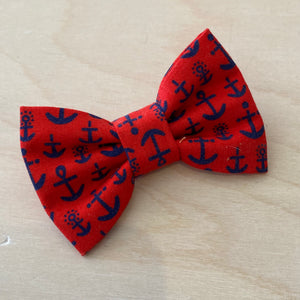 Red Anchors Cat Bow Tie