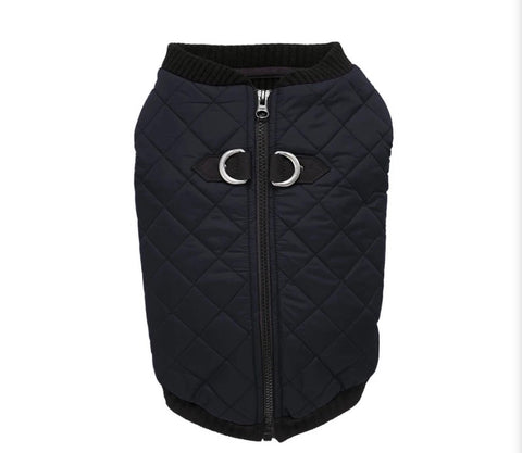 Gooby Quilted Black Padded Vest